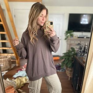 Aerie medium crewneck sweatshirt mushroom color